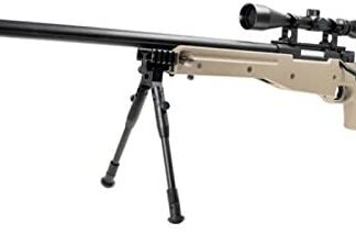 Well MB08d L96 Spring Airsoft Gun Metal Bolt Action Sniper FPS-450 w/ 3-9x40 Scope & Bipod (tan)(Airsoft Gun)